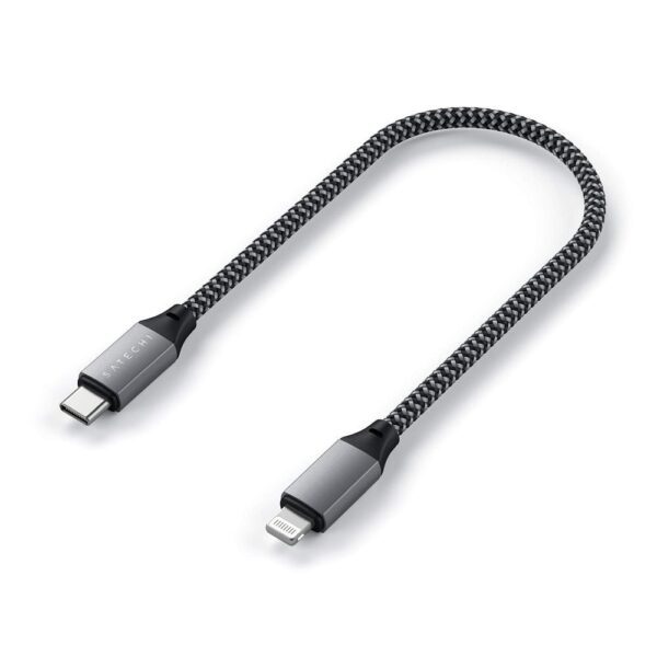 Cable USB C to Lightning Satechi 0,25 m ST-TCL10M space gray