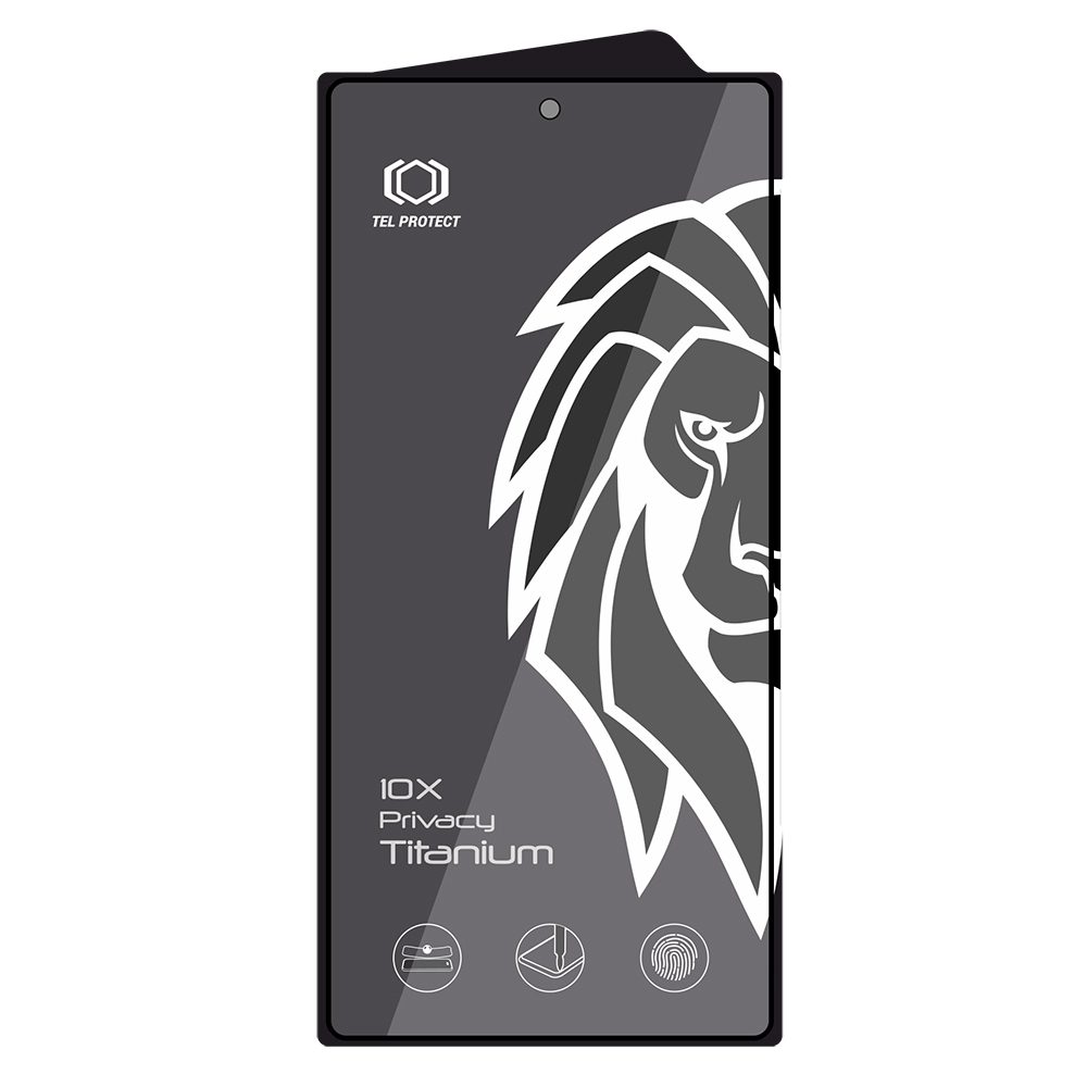 foto_add-335811 Tempered glass Tel Protect 10X Privacy Titanium for Samsung Galaxy S25 Ultra (with fingerprint unlock) (envelope)