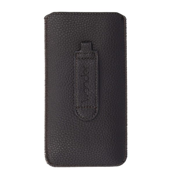 WONDER Deko Pouch Case (Size L) for Iphone 13 Mini/12 Mini/SE 2020/2022/7/8 chocolate