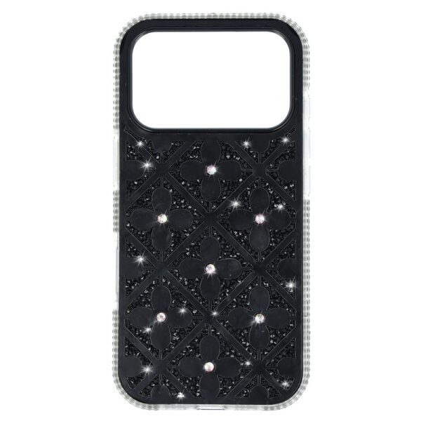 Flower Case for Iphone 16 Pro Max black