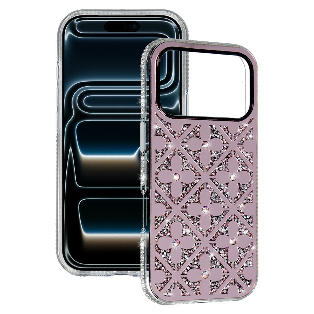Flower Case for Iphone 16 Pro pink