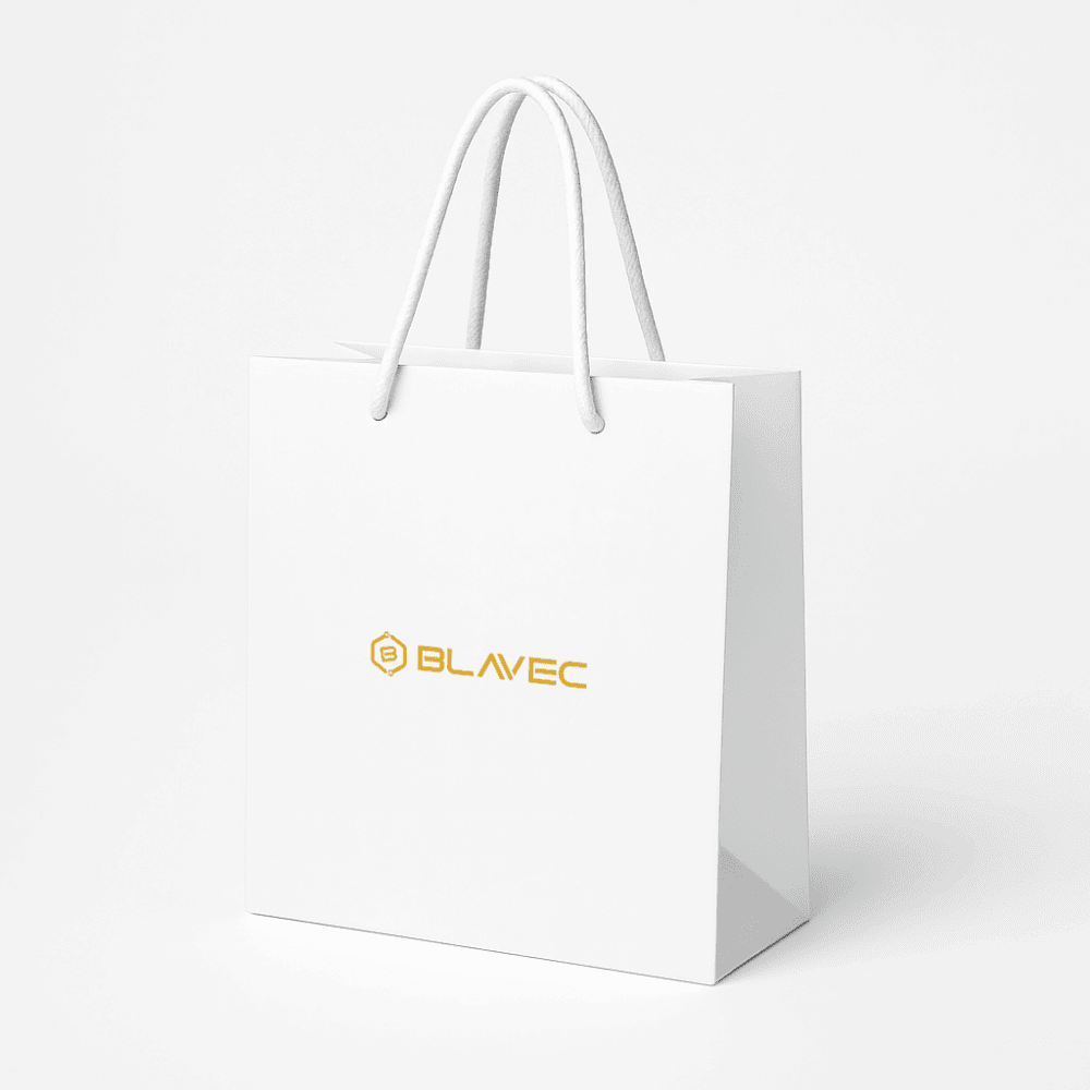 Blavec Paper gift bag 400x380x120 white