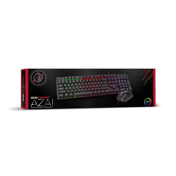 Ενσύρματο Πληκτρολόγιο & Ποντίκι Gaming RGB Zeroground KB-2400GUMS AZAI v3.0