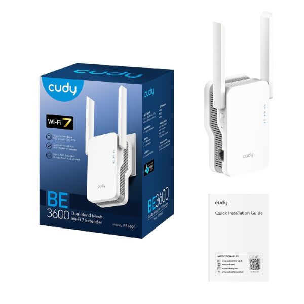 Range Extender Cudy RE3600 WiFi7 BE3600 Mesh Dual-Band