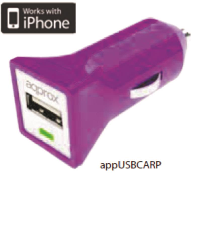 1081 APPROX ΦΟΡΤΙΣΤΗΣ ΑΥΤΟΚΙΝΗΤΟΥ USB 5VDC/1A ΜΩΒ