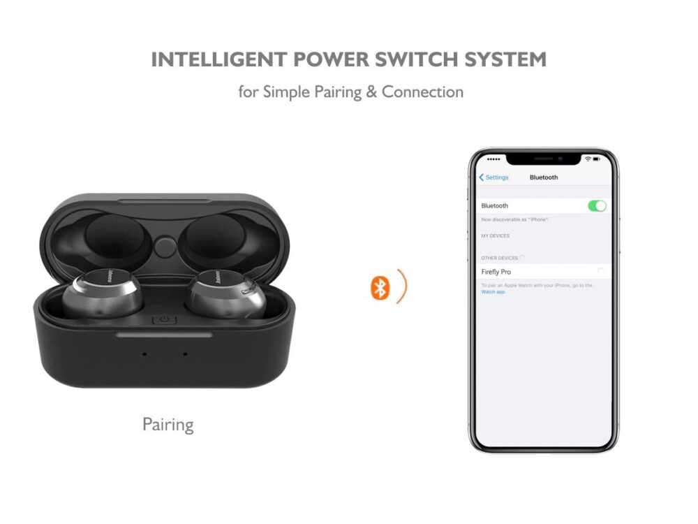 JABEES FIREFLY PRO TRUE WIRELESS EARBUDS BLACK