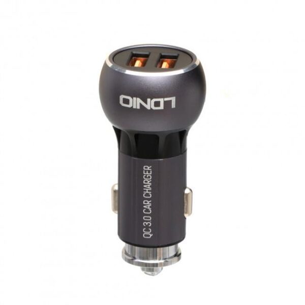 11372 LDNIO C503Q ΦΟΡΤΙΣΤΗΣ ΑΥΤΟΚΙΝΗΤΟΥ QC3.0, 2 PORTS + 1M LIGHTNING CABLE