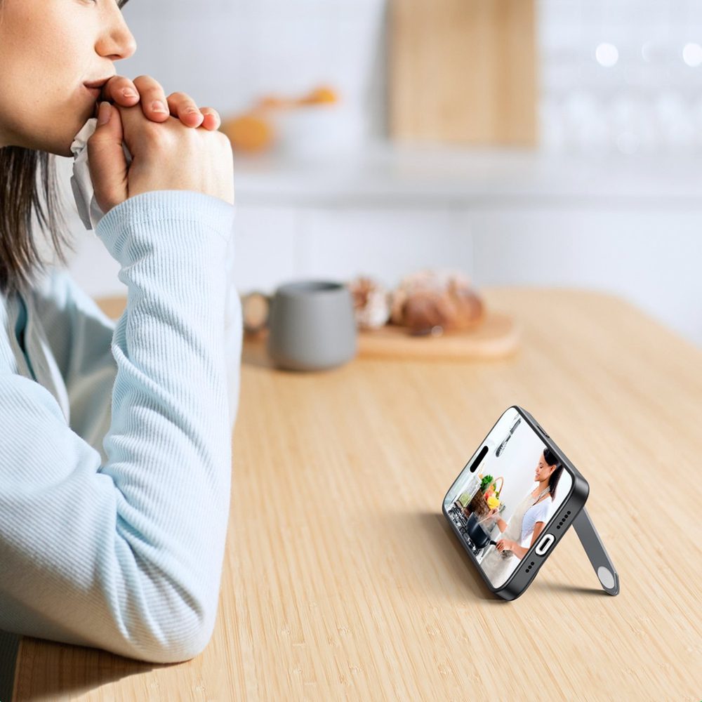 Ugreen LP635 Kickstand Protective Case Hard Cover with Gel Frame and Built-in Stand for iPhone 14 Pro Black (90926)eng