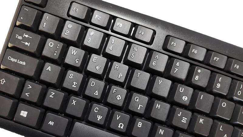 13098 APPROX ΠΛΗΚΤΡΟΛΟΓΙΟ USB MK210 BLACK GREEK