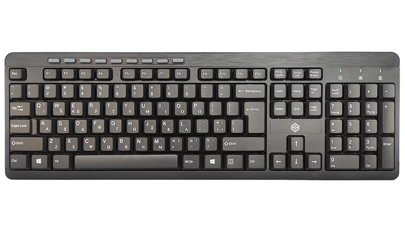 NG ΠΛΗΚΤΡΟΛΟΓΙΟ KB106-GR USB BLACK ΜΕ ΜULTIMEDIA ΚΟΥΜΠΙΑ