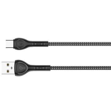 14277 LDNIO ΚΑΛΩΔΙΟ ΦΟΡΤΙΣΗΣ LS481 MICRO USB ME LED, ΓΚΡΙ