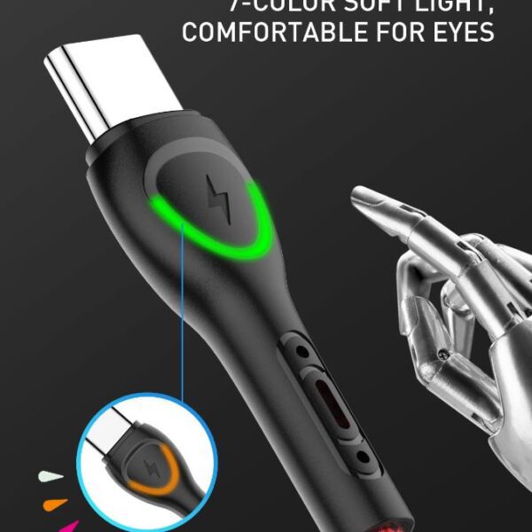 14279 LDNIO ΚΑΛΩΔΙΟ ΦΟΡΤΙΣΗΣ LS481 MICRO USB ME LED, ΓΚΡΙ