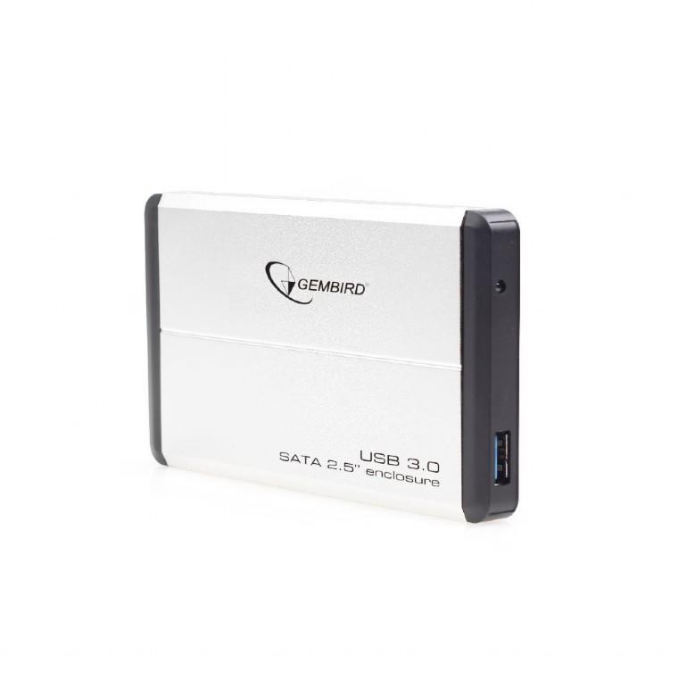 14354 GEMBIRD ΘΗΚΗ ΓΙΑ HDD 2.5" USB 3.0 SILVER ALUMINIUM