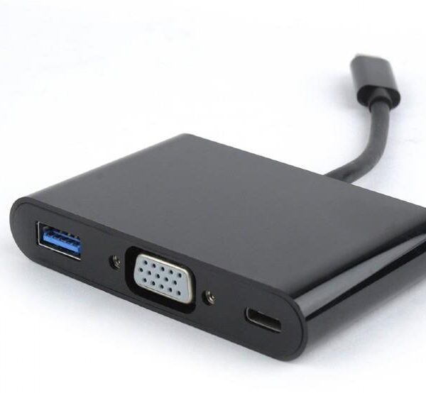 GEMBIRD ΜΕΤΑΤΡΟΠΕΑΣ TYPE C 3 ΣΕ 1, VGA + USB3 + TYPE-C