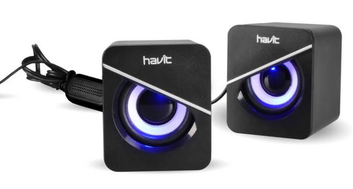 15527 HAVIT SK717 ΗΧΕΙΑ DESKTOP 2.0, USB 2.0, ΜΕ LED