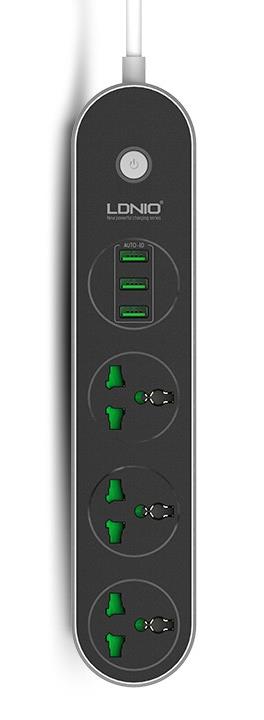 LDNIO ΠΟΛΥΜΠΡΙΖΟ SC3301 3 ΘΕΣΕΩΝ UNIVERSAL + 3 ΘΥΡΕΣ USB