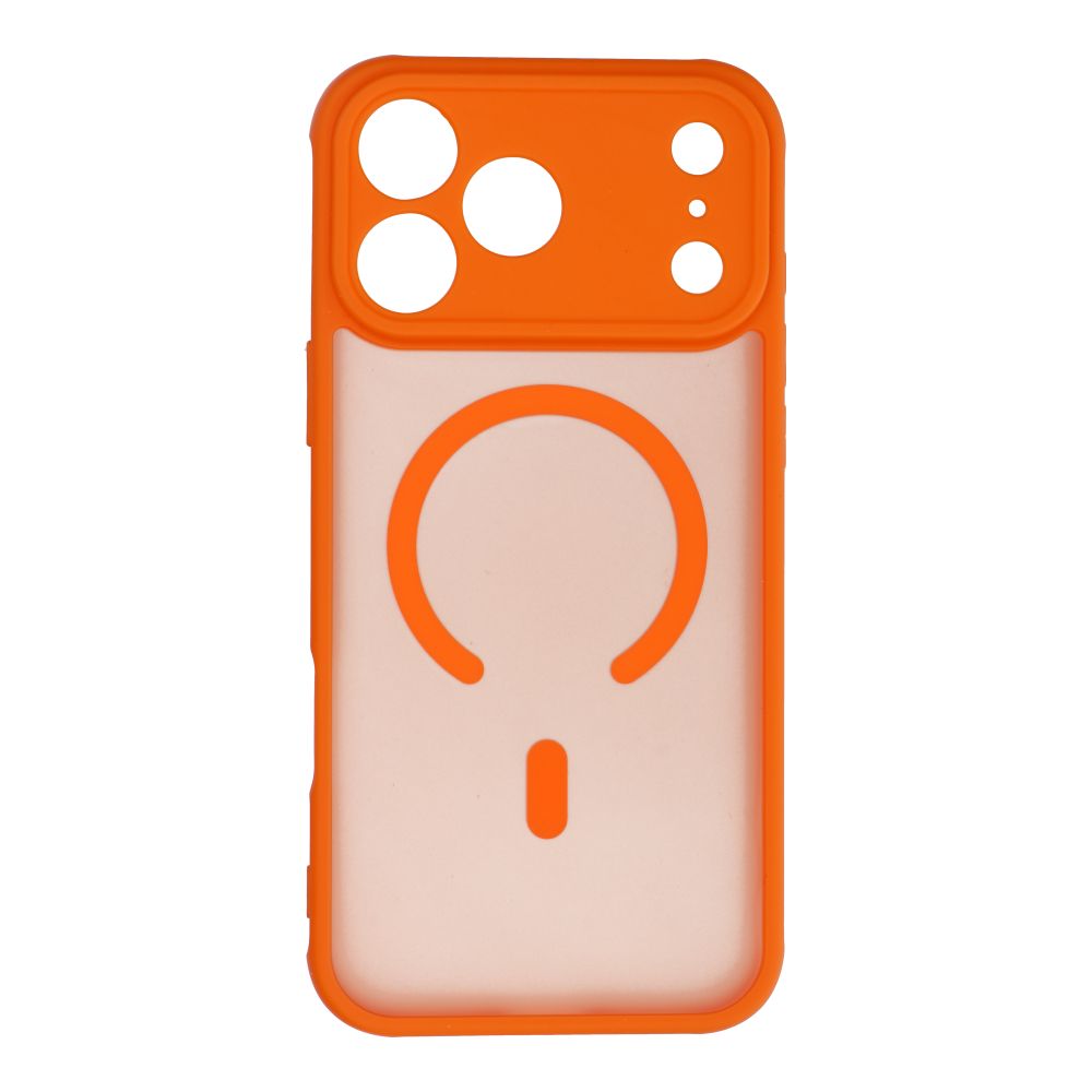 FULL MATTE MAG COVER case compatible with MagSafe for IPHONE 17 Pro Max hermes orange