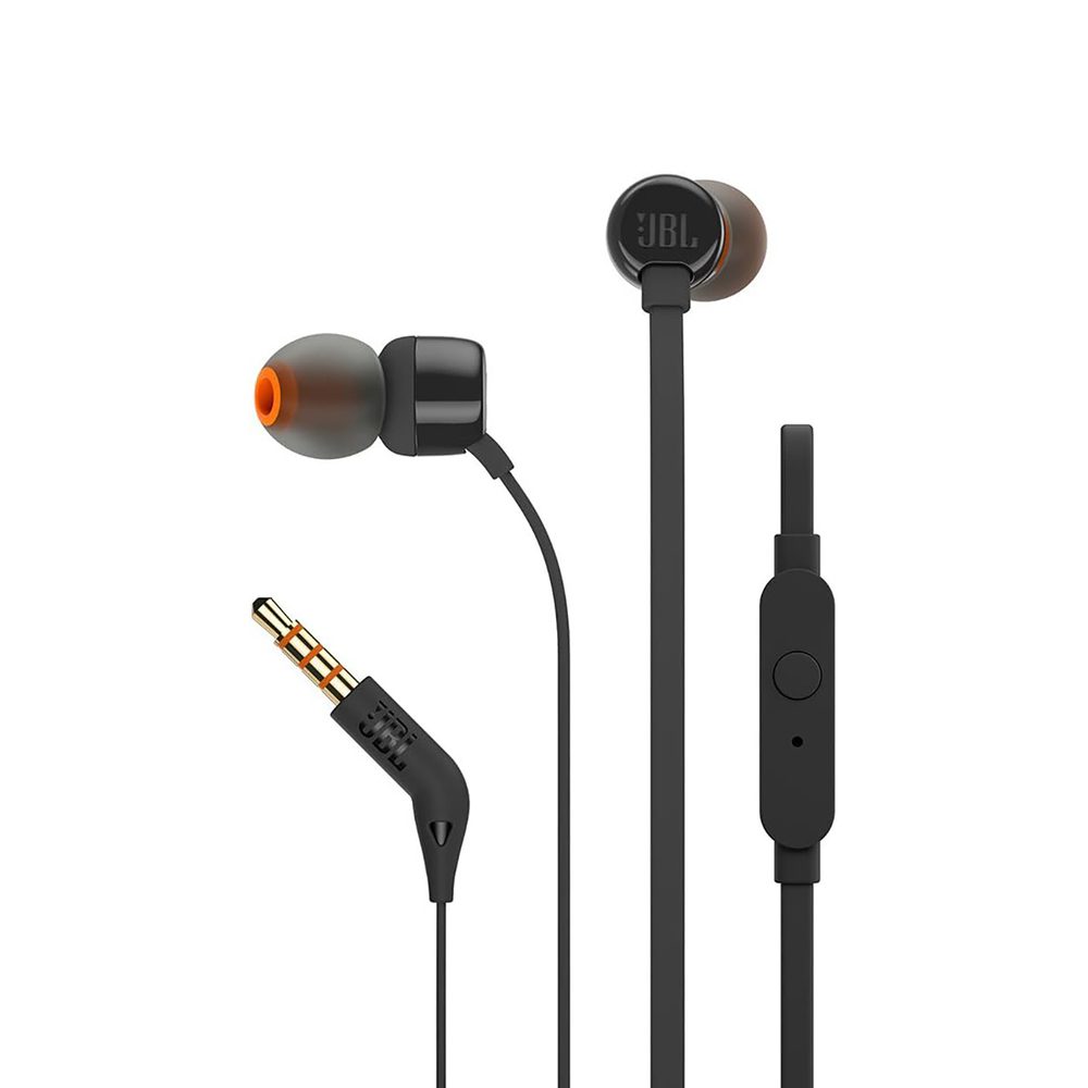 JBL Tune 160 in-ear headphones, 3.5mm mini jack with remote control - blackeng