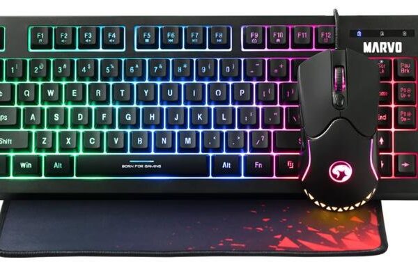 MARVO CM310 GAMING SET, ΠΛΗΚΤΡΟΛΟΓΙΟ+ΠΟΝΤΙΚΙ+MOUSEPAD, ΜΑΥΡΟ