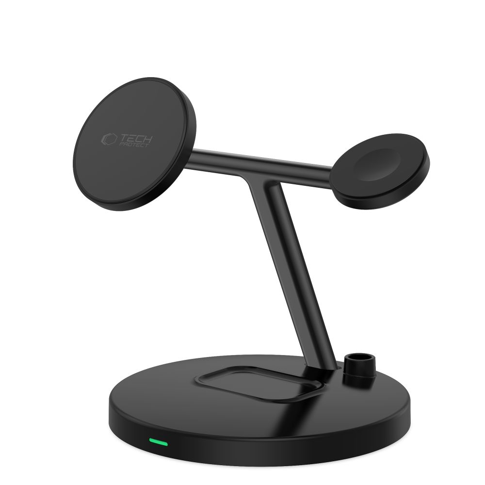 CREATOR: gd-jpeg v1.0 (using IJG JPEG v62), quality = 80 Tech-Protect QI15W-A35 3-in-1 Inductive Charger with MagSafe for Phone / AirPods / Apple Watch - Blackeng