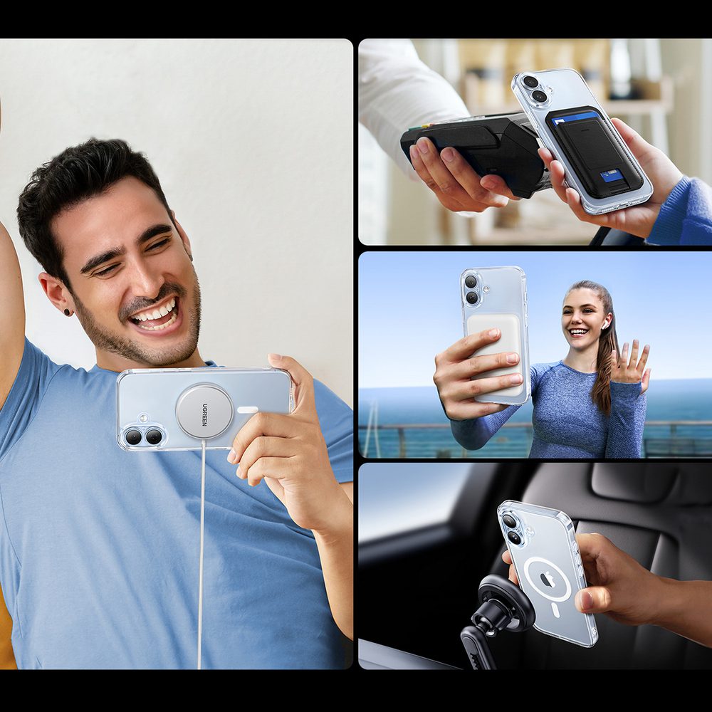 Ugreen Classy Clear Magnetic iPhone 16 Case - Transparenteng