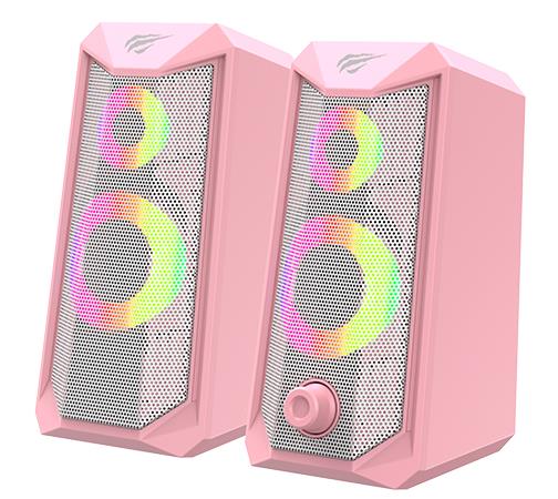 HAVIT SK202  ΗΧΕΙΑ 2.0, USB 2.0, ΜΕ LED, ΡΟΖ