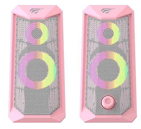 HAVIT SK202  ΗΧΕΙΑ 2.0, USB 2.0, ΜΕ LED, ΡΟΖ