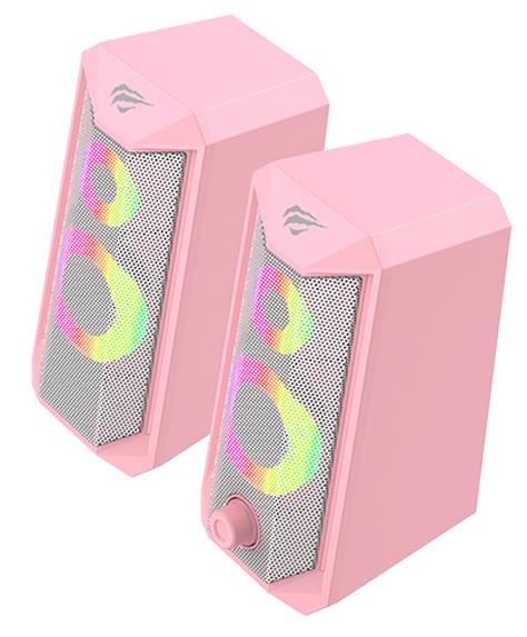 HAVIT SK202  ΗΧΕΙΑ 2.0, USB 2.0, ΜΕ LED, ΡΟΖ