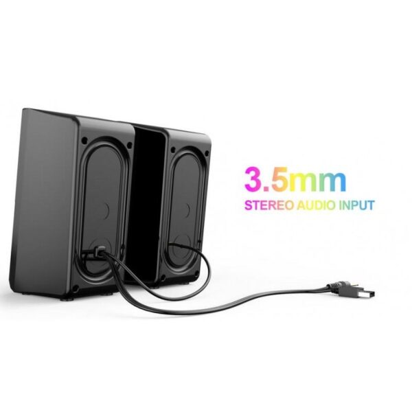 17869 HAVIT SK202 ΗΧΕΙΑ 2.0, USB 2.0, ΜΕ LED, ΜΑΥΡΟ