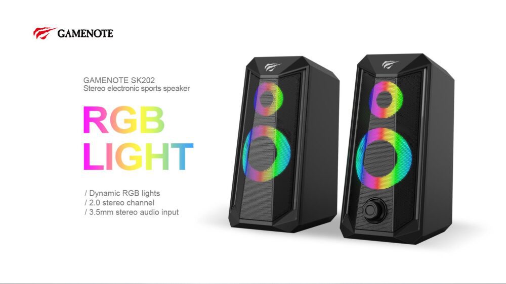 17870 HAVIT SK202 ΗΧΕΙΑ 2.0, USB 2.0, ΜΕ LED, ΜΑΥΡΟ