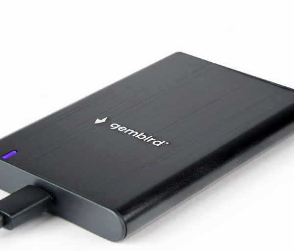 GEMBIRD U3S6 ΘΗΚΗ ΓΙΑ HDD 2.5" USB 3.0 TYPE C, ΑΛΟΥΜΙΝΙΟ, ΜΑΥΡH