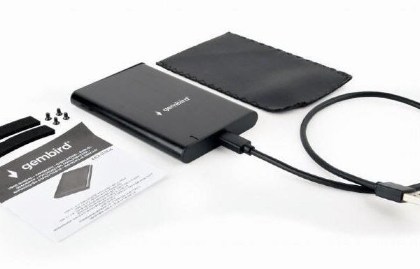 GEMBIRD U3S6 ΘΗΚΗ ΓΙΑ HDD 2.5" USB 3.0 TYPE C, ΑΛΟΥΜΙΝΙΟ, ΜΑΥΡH