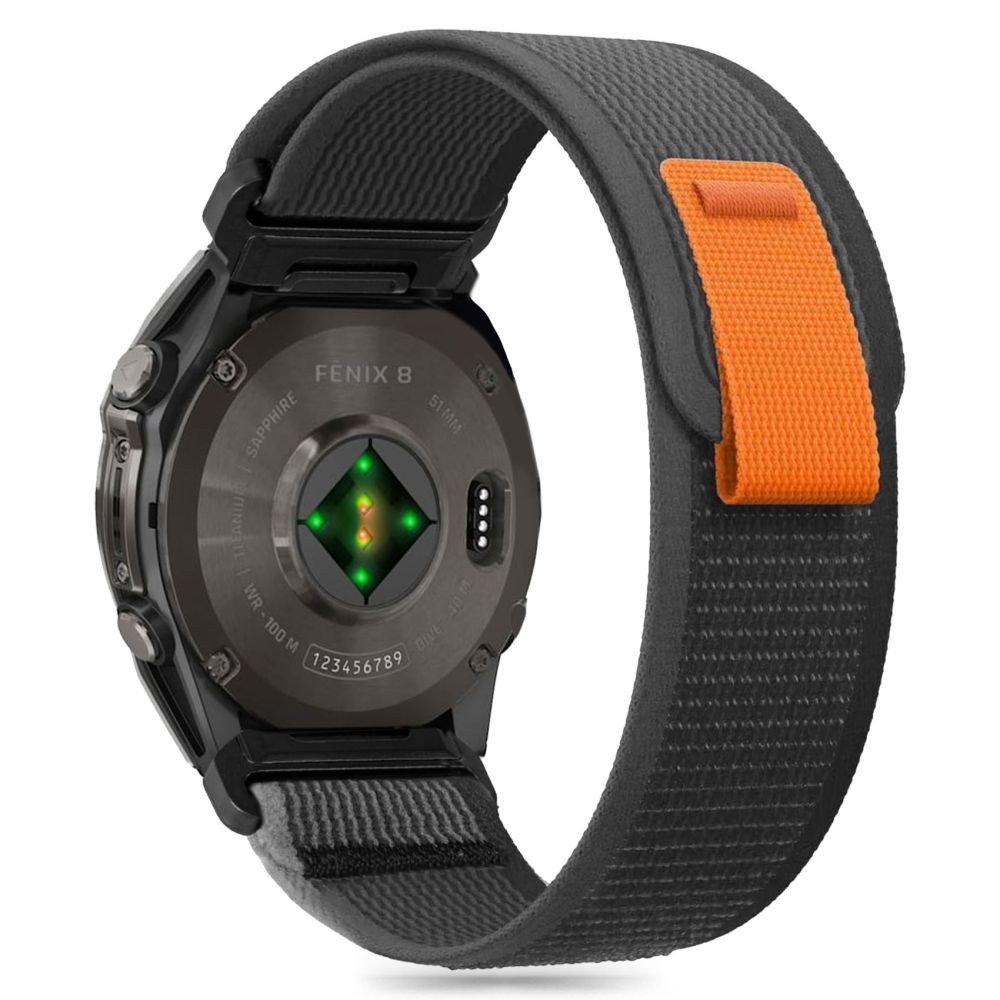 CREATOR: gd-jpeg v1.0 (using IJG JPEG v62), quality = 80 Tech-Protect Nylon Strap for Garmin Fenix 5X / 5X PLUS / 6X / 6X Pro / 7X / 8 (51MM) - Blackeng