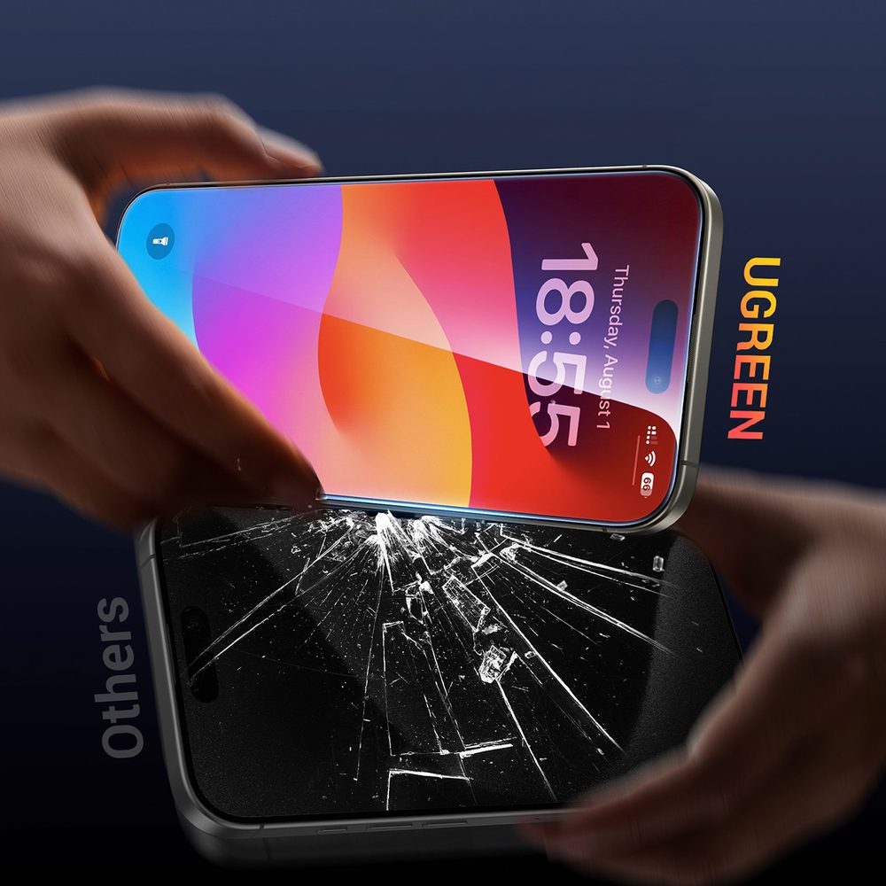 Ugreen SP630 Tempered Glass with Mounting Frame for iPhone 16 Pro Max (2 pcs.)eng