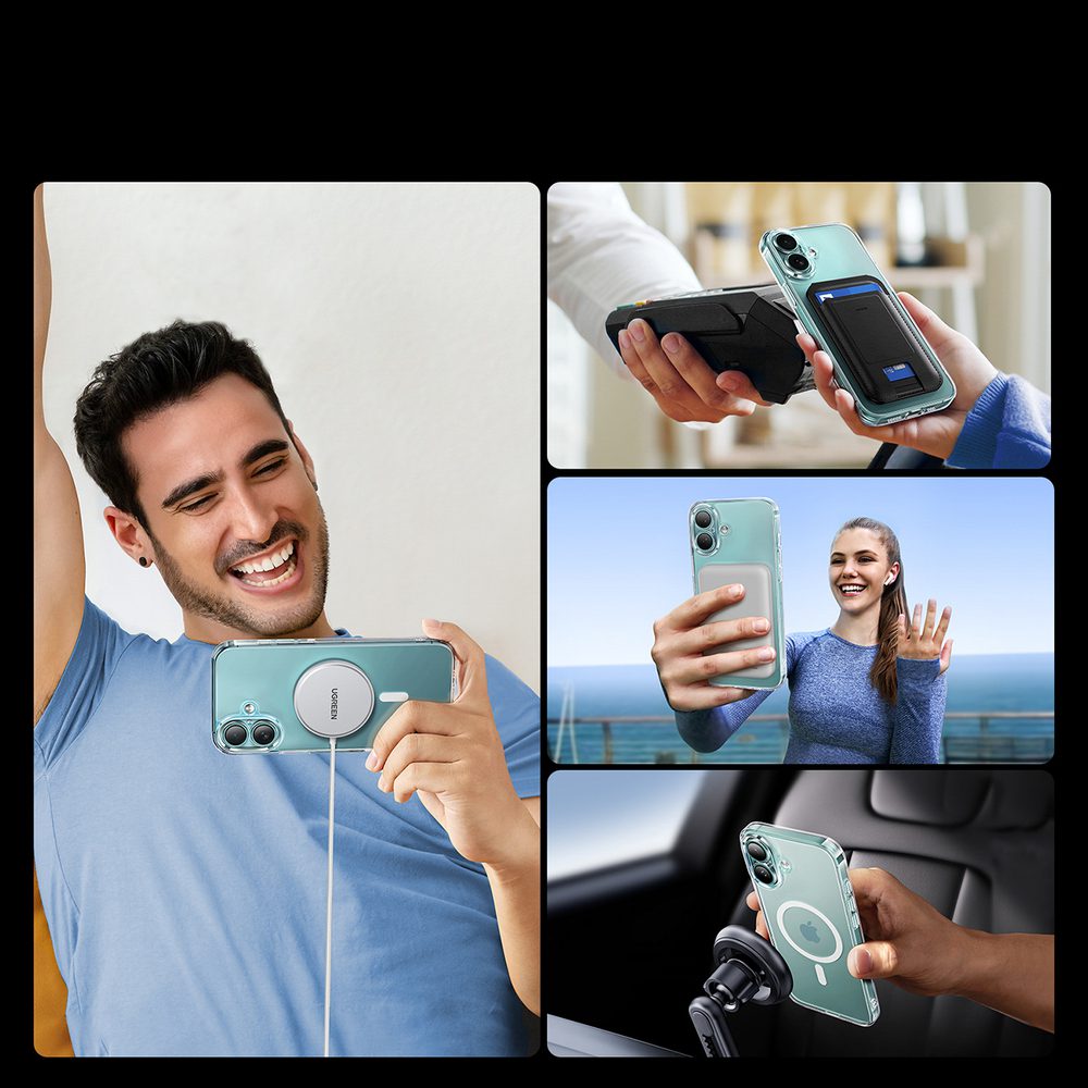 Ugreen Classy Clear Magnetic Case with MagSafe for iPhone 16 Plus - Cleareng