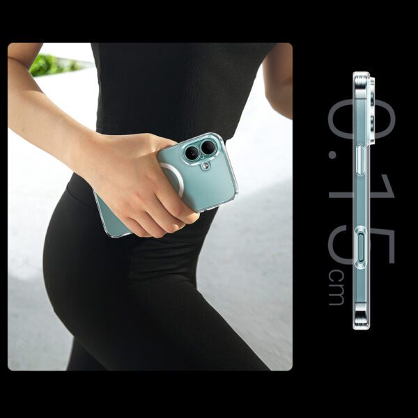 Ugreen Classy Clear Magnetic Case with MagSafe for iPhone 16 - Cleareng