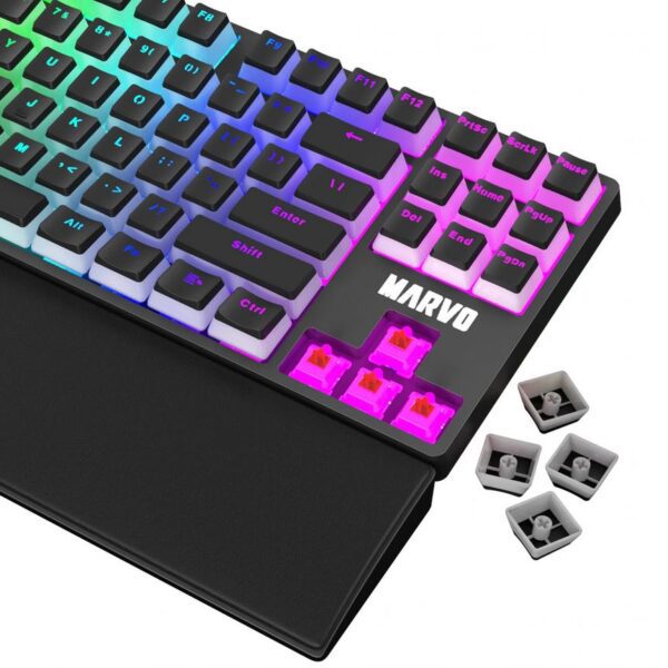 18386 MARVO KG946 GAMING RGB ΜΗΧΑΝΙΚΟ ΠΛΗΚΤΡΟΛΟΓΙΟ, ΚΟΚΚΙΝΟΙ ΔΙΑΚΟΠΤΕΣ