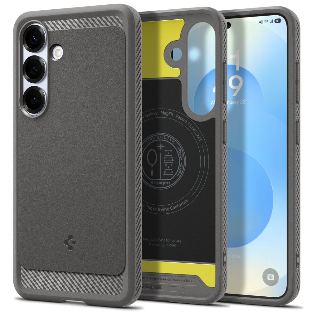 Spigen Rugged Armor Mag MagSafe Case for Samsung Galaxy S25 - Grayeng