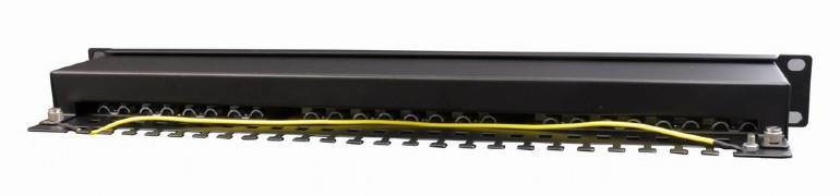 GEMBIRD Patch Panel  Cat.6 24 port shielded patch panel, 19 1U