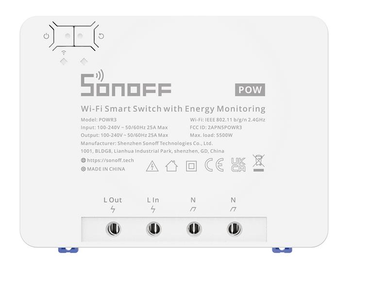 SONOFF SMART ΔΙΑΚΟΠΤΗΣ ΜΕ ΠΑΡΑΚΟΛΟΥΘΗΣΗ ΚΑΤΑΝΑΛΩΣΗΣ POWR3, 25A