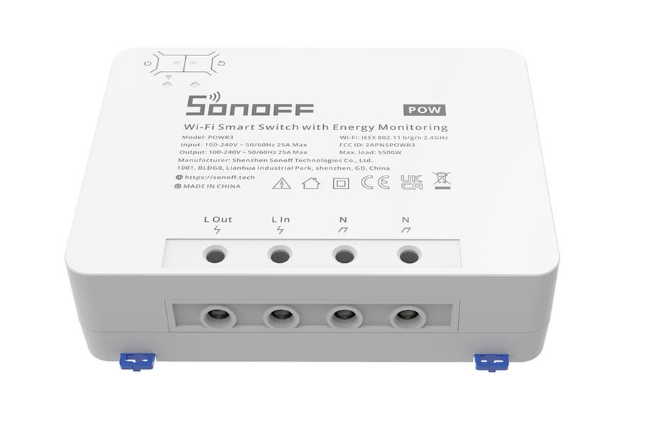 SONOFF SMART ΔΙΑΚΟΠΤΗΣ ΜΕ ΠΑΡΑΚΟΛΟΥΘΗΣΗ ΚΑΤΑΝΑΛΩΣΗΣ POWR3, 25A