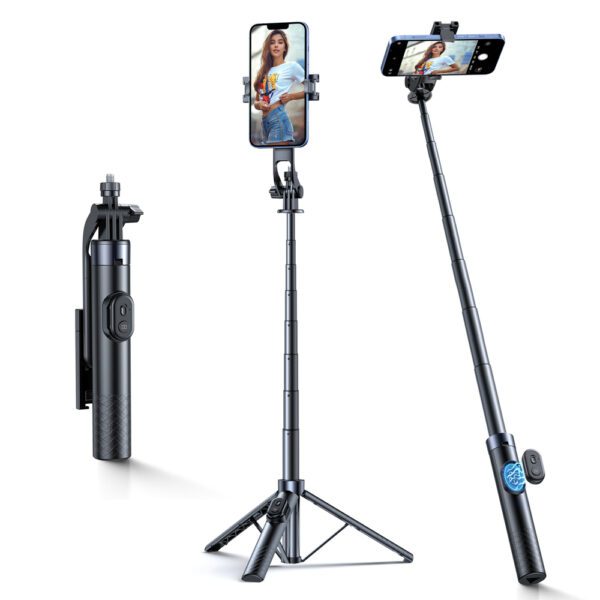 197647_1 Selfie stick Wozinsky WC1Y70S teleskopowy tripod 1.7m z uchwytem na telefon - czarnypol
