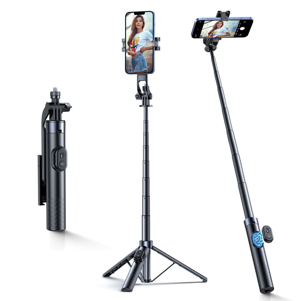 197647_1 Selfie stick Wozinsky WC1Y70S teleskopowy tripod 1.7m z uchwytem na telefon - czarnypol