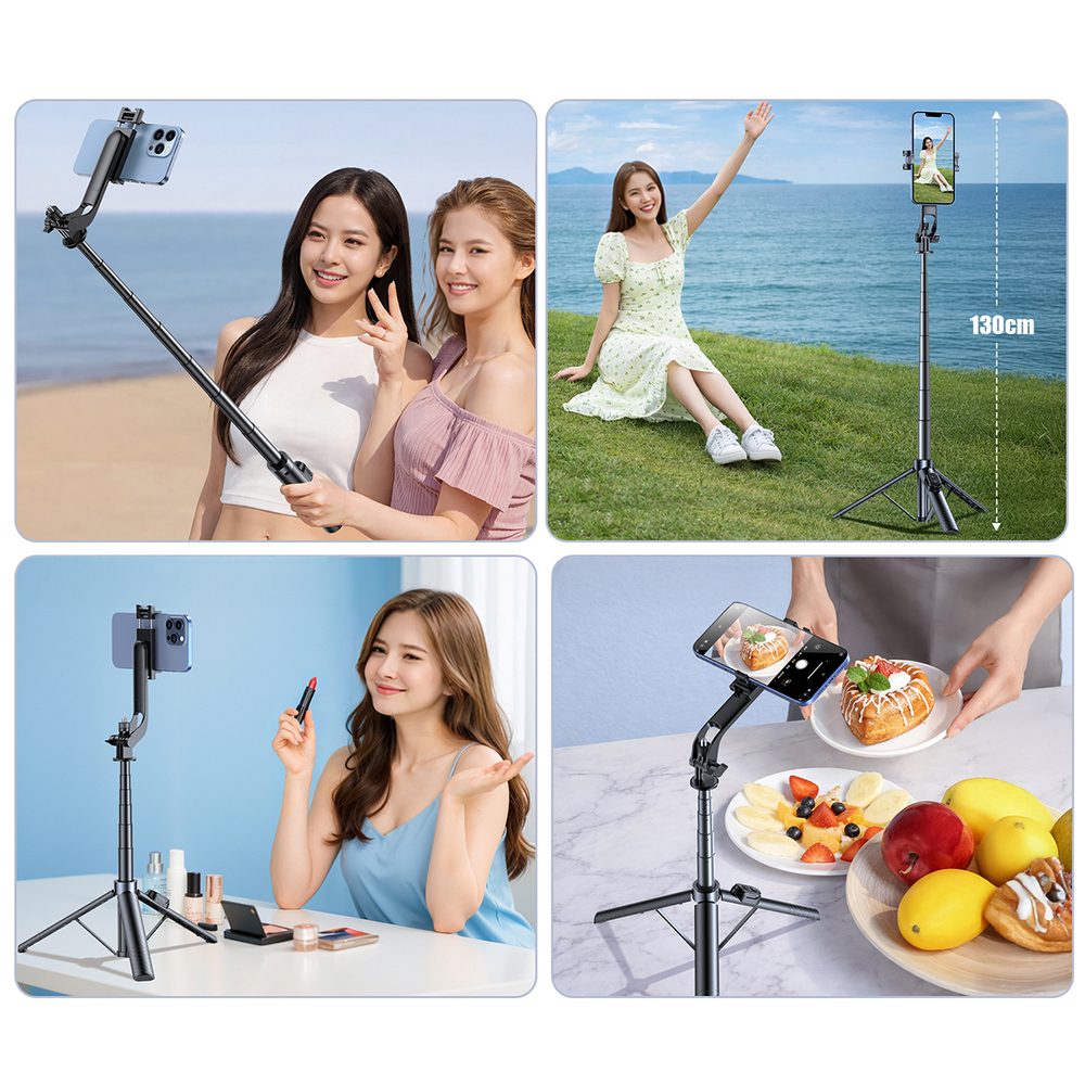 197647_8 Selfie stick Wozinsky WC1Y70S teleskopowy tripod 1.7m z uchwytem na telefon - czarnypol