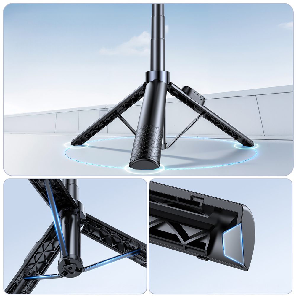 197647_9 Selfie stick Wozinsky WC1Y70S teleskopowy tripod 1.7m z uchwytem na telefon - czarnypol