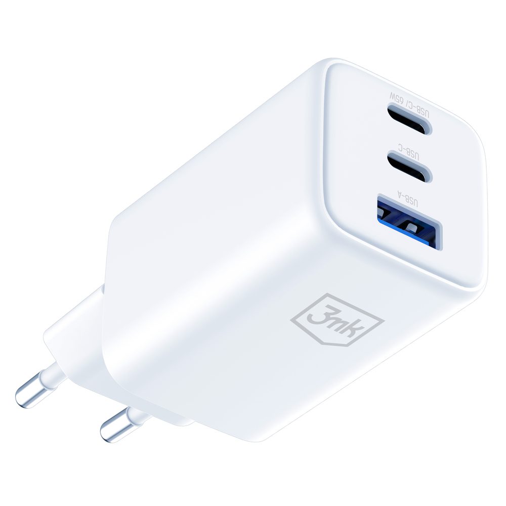 198008_6 USB-C USB-A 3mk Hyper GaN PD Charger 65W™ - Whiteeng
