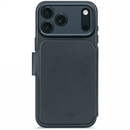 200079_1 Decoded Leather Detachable Wallet case with MagSafe for iPhone 17 Pro Max - navy blueeng