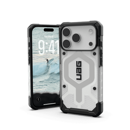 UAG Pathfinder Clear MagSafe Case for iPhone 17 Pro - White and Grayeng