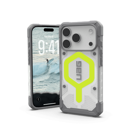 UAG Pathfinder Clear MagSafe Case for iPhone 17 Pro - Neon Grayeng