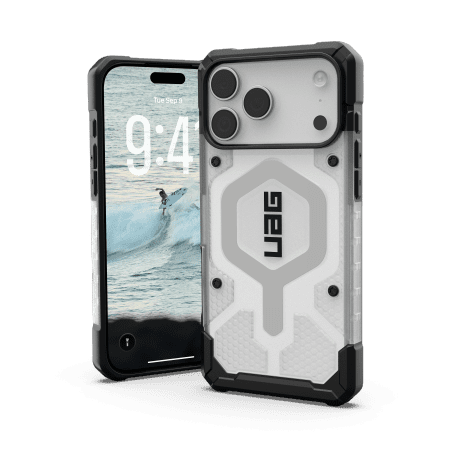 200261_1 UAG Pathfinder Clear MagSafe Case for iPhone 17 Pro Max - White and Grayeng